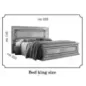 LEONARDO Włoskie łóżko King Size z ozdobnikami 180/200 x 200cm / Arredoclassic LEONARDO Włoskie łóżko King Size z ozdobnikami 180/200 x 200cm / Arredoclassic