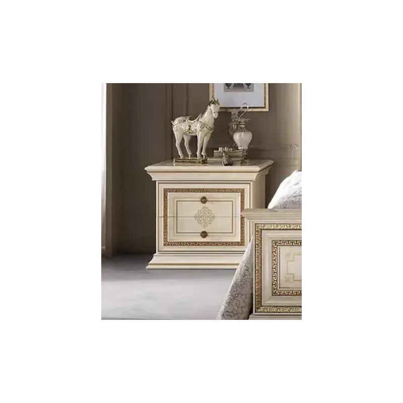 LEONARDO Włoska szafka nocna z ozdobnikami 71 x 64 x 46,5cm / Arredoclassic LEONARDO Włoska szafka nocna z ozdobnikami 71 x 64 x 46,5cm / Arredoclassic