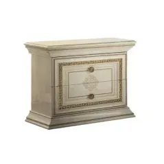 LEONARDO Włoska szafka nocna z ozdobnikami 71 x 64 x 46,5cm / Arredoclassic