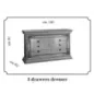 LEONARDO Włoska komoda 3 szuflady z ozdobnikami 140 X 91 X 62cm / Arredoclassic LEONARDO Włoska komoda 3 szuflady z ozdobnikami 140 X 91 X 62cm / Arredoclassic