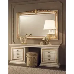 LEONARDO Włoskie lustro z ozdobna ramą 170 x 110 x 3cm / Arredoclassic