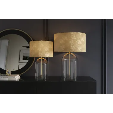 Invicta Lampa stołowa CLASSICO klosz biało złoty 50cm / 46013
