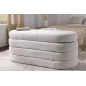 Invicta Ławka do siedzenia VOQUE kremowo-białe bouclé 115cm / 43387