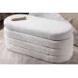 Invicta Ławka do siedzenia VOQUE kremowo-białe bouclé 115cm / 43387