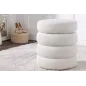Invicta Pufa VOQUE bouclé kremowo-biała 50cm / 43524
