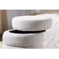 Invicta Pufa VOQUE bouclé kremowo-biała 50cm / 43524