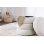 Invicta Pufa VOQUE bouclé kremowo-biała 50cm / 43524