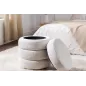 Invicta Pufa VOQUE bouclé kremowo-biała 50cm / 43524