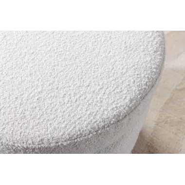 Invicta Pufa VOQUE bouclé kremowo-biała 50cm / 43524
