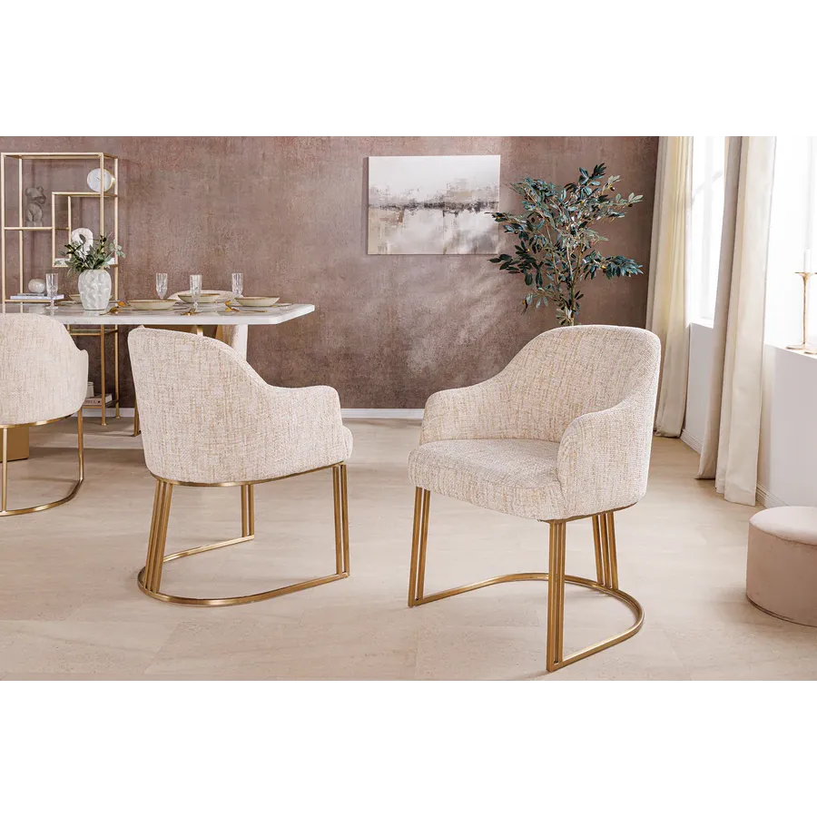 Invicta Krzesło EXTRAVAGANCIA beżowe z podłokietnikami 60cm / 45927