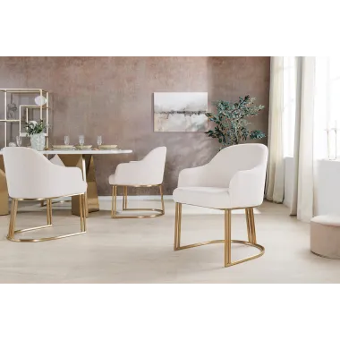 Invicta Krzesło EXTRAVAGANCIA jasnobeżowe z podłokietnikami 60cm / 46201