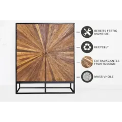 Invicta Komoda BARRACUDA mango brązowy teak 100cm / 44989
