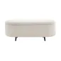 Invicta Ławka do siedzenia VOQUE kremowo-białe bouclé 110cm / 45255