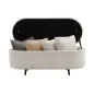 Invicta Ławka do siedzenia VOQUE kremowo-białe bouclé 110cm / 45255
