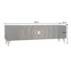 Invicta Szafka RTV GOLDEN SUNSET stojąca mango 180cm / 44303