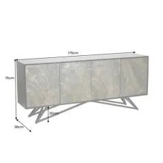 Invicta Komoda MONTAIN SOUL imitacja kamienia naturalnego 175cm / 44339