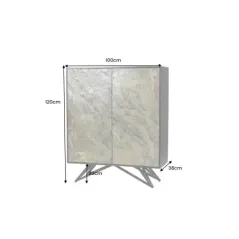 Invicta MONTAIN SOUL Komoda wysoka z imitacją marmuru 100cm / 44340