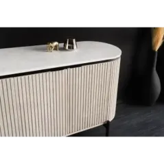 Invicta Komoda ADLON mango szare marmurowy biały blat 170cm / 44154