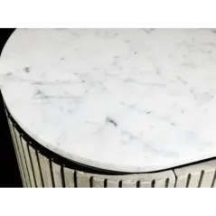 Invicta Komoda ADLON mango szare marmurowy biały blat 170cm / 44154