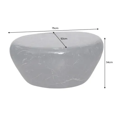 Invicta Stolik kawowy STONE optyka marmuru 75cm / 44853