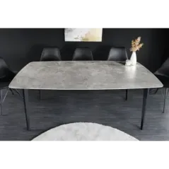 Invicta Stół ceramiczny MILANO optyka szarego marmuru 160cm / 44767