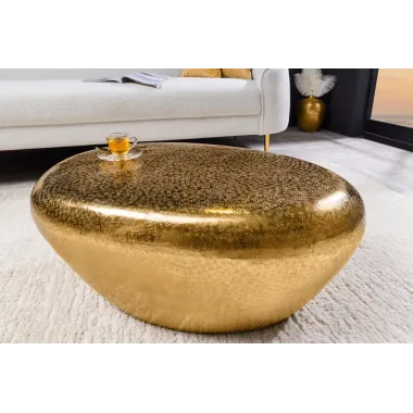Invicta Stolik kawowy STONE złoty 75cm / 44852