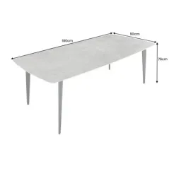 Invicta Stół ceramiczny MILANO optyka szarego marmuru 180cm / 44767