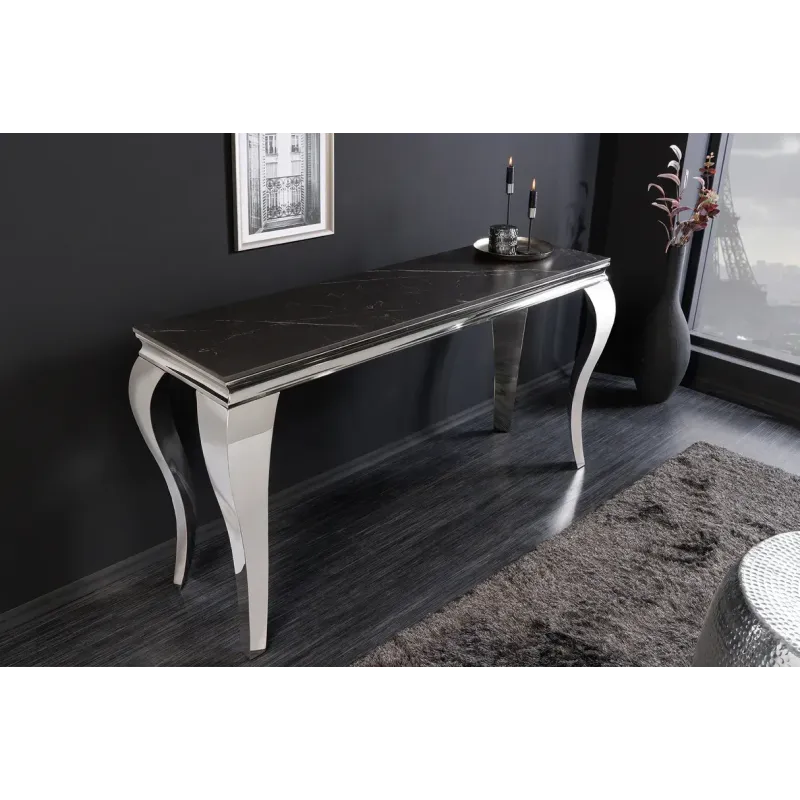 Invicta Konsola MODERN BAROCK optyka czarnego marmuru 140cm / 44367 Invicta Konsola MODERN BAROCK optyka czarnego marmuru 140cm / 44367