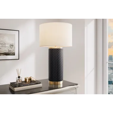 Invicta Lampa stołowa ELEGANCIA ceramiczna czarna 70cm / 46010