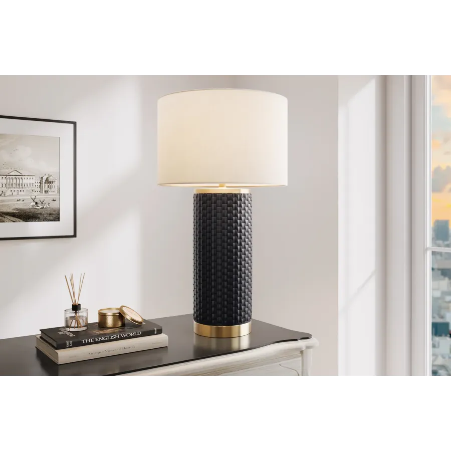 Invicta Lampa stołowa ELEGANCIA ceramiczna czarna 70cm / 46010