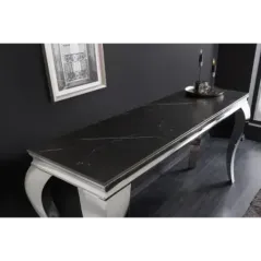 Invicta Konsola MODERN BAROCK optyka czarnego marmuru 140cm / 44367