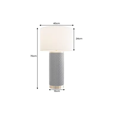 Invicta Lampa stołowa ELEGANCIA ceramiczna czarna 70cm / 46010