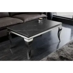 Invicta Stolik kawowy Modern Barock optyka czarnego marmuru 100cm / 44368