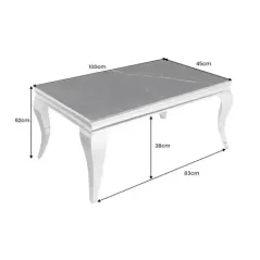 Invicta Stolik kawowy Modern Barock optyka czarnego marmuru 100cm / 44368