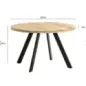 Wohnling Stół do jadalni IRON CRAFT naturalne mango Ø 120cm / WL7.054