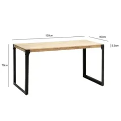 Wohnling Stół do jadalni Industrial akacja 120 x 60 x 76cm / WL7.046