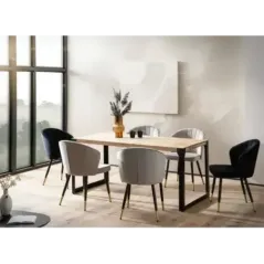 Wohnling Stół do jadalni Industrial akacja 140 x 80 x 76 cm / WL7.047