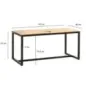 Wohnling Stół do jadalni Industrial akacja 140 x 80 x 76 cm / WL7.059