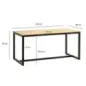 Wohnling Stół do jadalni Industrial akacja 160 x 80 x 76 cm / WL7.060