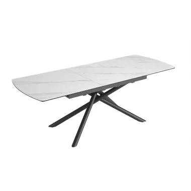 Invicta Stół ceramiczny MIKADO otyka białego marmuru 180 - 230cm / 46495