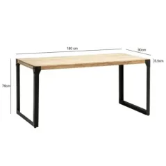 Wohnling Stół do jadalni Industrial akacja 180 x 90 x 76 cm / WL7.049