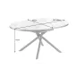 Invicta Stół ceramiczny MIKADO optyka białego marmuru 120 - 160cm / 46503