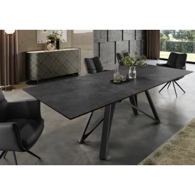 Invicta Stół rozkładany do jadalni ATLAS grafit ceramiczny 160 - 200cm / 46500