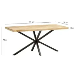 Wohnling Stół do jadalni GALAXIE mango 160 x 90 x 76 cm / WL7.044