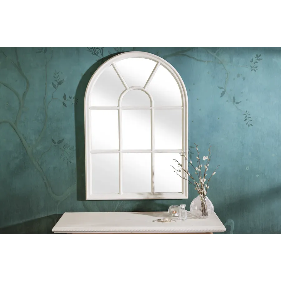 Invicta Lustro ścienne CASTILLO 100cm białe drewno / 43872 Invicta Lustro ścienne CASTILLO 100cm białe drewno / 43872