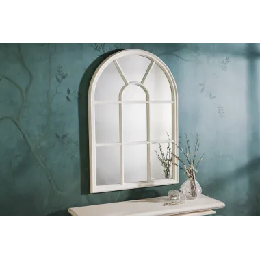 Invicta Lustro ścienne CASTILLO 100cm białe drewno   / 43872