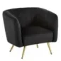 Wohnling Fotel tapicerowany CLUBSESSEL czarny aksamit 85cm / WL6.954 Wohnling Fotel tapicerowany CLUBSESSEL czarny aksamit 85cm / WL6.954