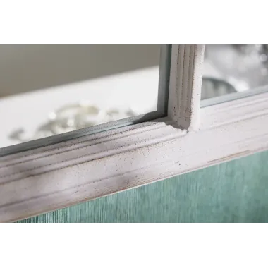 Invicta Lustro ścienne CASTILLO 100cm białe drewno   / 43872