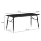WOHNLING Stół do jadalni PARIS optyka czarnego marmuru 120x60x76cm / WL6.956 WOHNLING Stół do jadalni PARIS optyka czarnego marmuru 120x60x76cm / WL6.956