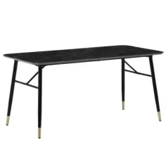 WOHNLING Stół do jadalni PARIS optyka czarnego marmuru 140x80x76cm / WL6.958